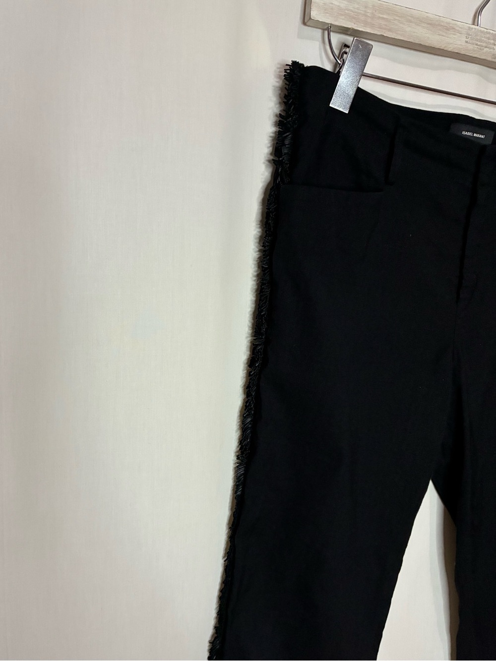 Isabel Marant Linen and Leather Fringe Isiah Pants - Picture 6 of 10